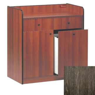 Low service element, 2 drawers, 1 door, 1 hopper, "WengÃ©"