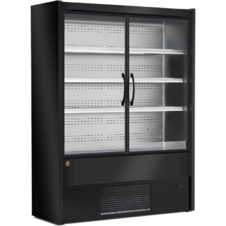 Ventilated refrigerated wall element, swing doors - BLACK