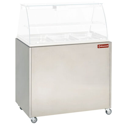 Stainless steel board, support for display VBE-311 on castors
