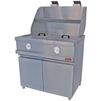 Gas fryer HEAVY DUTY, 2 round basins, mechanic