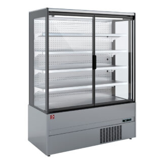 Refrigerated wall element, self-service, swing doors - FULL INOX