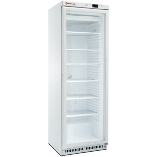Freezer, static, glass door, 400 liters. white