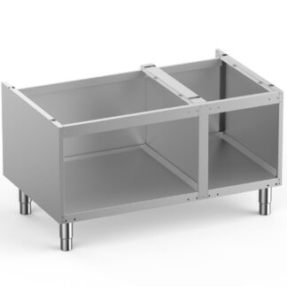 Open base on removable feet in stainless steel