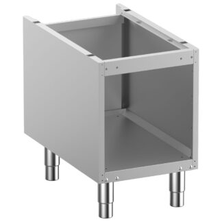 Open base on removable feet in stainless steel
