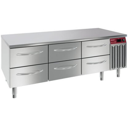 Refrigerated base, 6x1/2  drawers GN1/1- h 100 mm