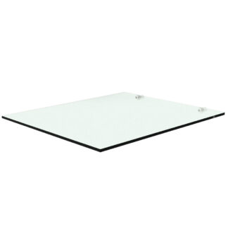 Tempered glass shelf with brackets