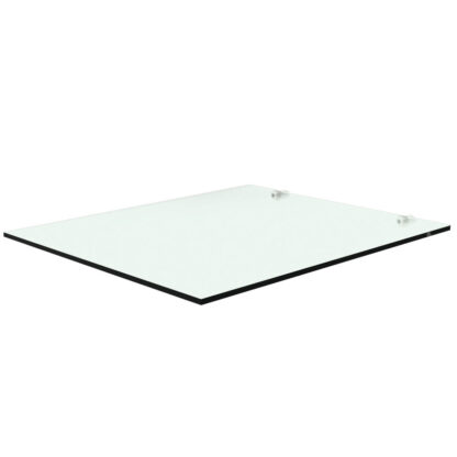 Tempered glass shelf with brackets