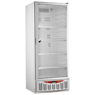 Ventilated fridge, glass door, 525 liters, GN2/1+600x400, white