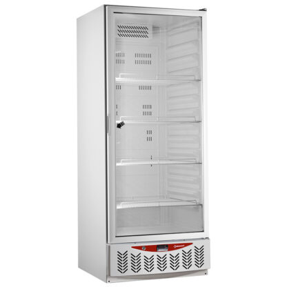 Ventilated fridge, glass door, 525 liters, GN2/1+600x400, white