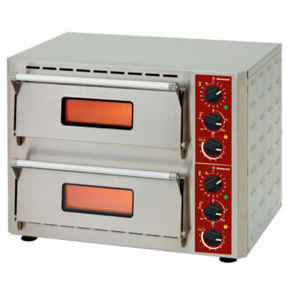 Electric oven for pizza, 2 chambers (3 +3 kW), 430x430xh100 mm