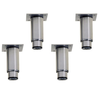 Kit 4 adjustable feet in stainless steel for cupboards