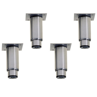 Kit 4 adjustable feet in stainless steel for cupboards