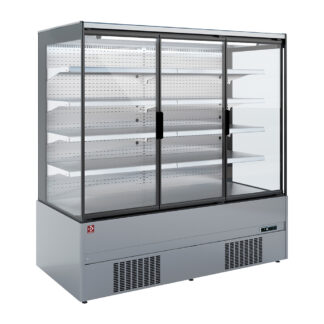 Refrigerated wall element, self-service, swing doors - FULL INOX