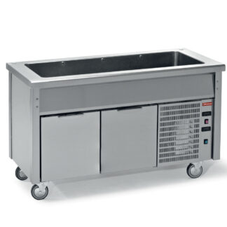Element with refrigerated tank on refrigerated cupboard