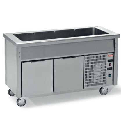 Element with refrigerated tank on refrigerated cupboard