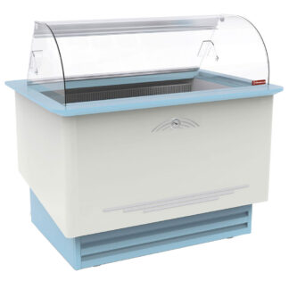 Ice cream display case static, 10 trays 5 Lit, with reserve