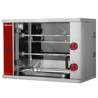 Vitroceramic chicken roaster, 2 spits (6 chickens) SMALL