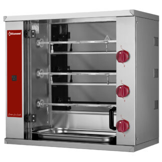 SMALL Vitroceramic chicken roaster, 3 spits (9 chicken)