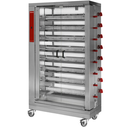 Chicken gas roaster, 8 spits (48 chickens)