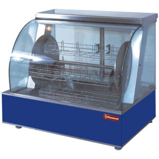 Electric rotating roaster, 4 baskets, 16-20 chickens