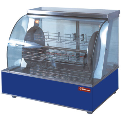 Electric rotating roaster, 4 baskets, 16-20 chickens