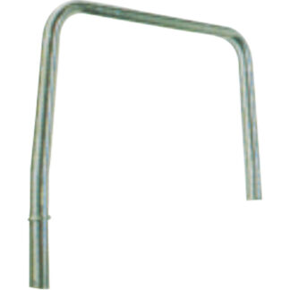 Support for curved shelf for isle element