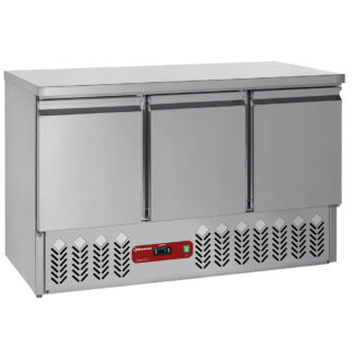 Compact refrigerated counter 3 doors GN 1/1, 380 Lit