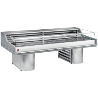 Refrigerated display counters with glass " Self-Service ", on bases