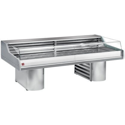 Refrigerated display counters with glass " Self-Service ", on bases