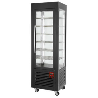 Panoramic display, 5 shelves, ventilated, 360 LT, Black