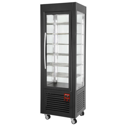 Panoramic display, 5 shelves, ventilated, 360 LT, Black