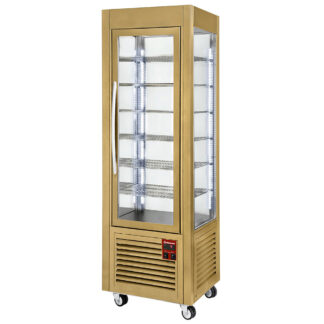 Panoramic display,  5 shelves, ventilated, 360 LT, Gold