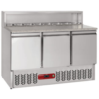 Preparation table 3 doors GN 1/1, 380 Lit, refrigerated structure 8x GN1/6-150 mm