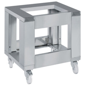 Support for oven, on wheels