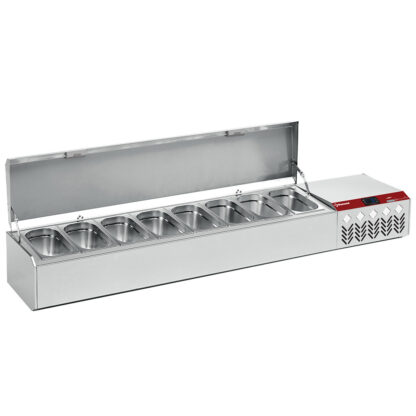 Refrigerated structure GN 8x 1/4 with lid