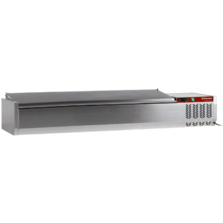 Topping shelf 7 x GN1/3-150 mm, with stainless steel lid
