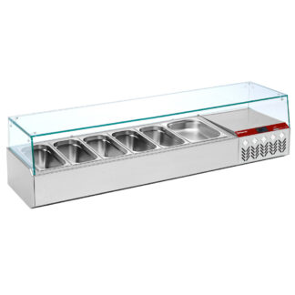 Refrigerated structure GN 5x 1/3, 1x 1/2 with right glass