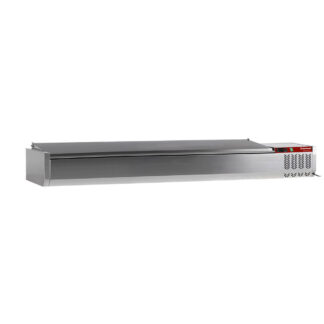 Topping shelf 10x GN 1/4 - 150 mm, with stainless steel lid