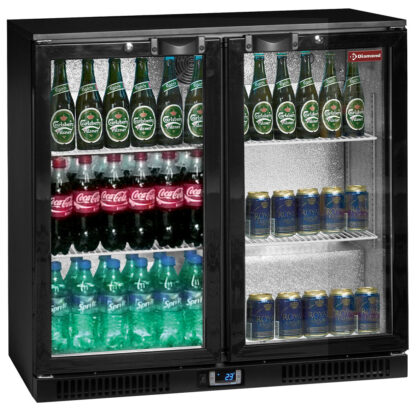 Ventilated bottle cooler, "Back Bar", 2 swingdoors