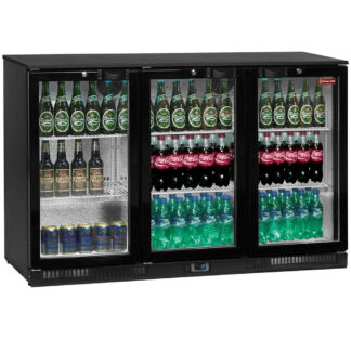 Ventilated bottle cooler, "Back Bar", 3 swing doors