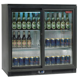 Ventilated bottle cooler, "Back Bar", 2 sliding doors