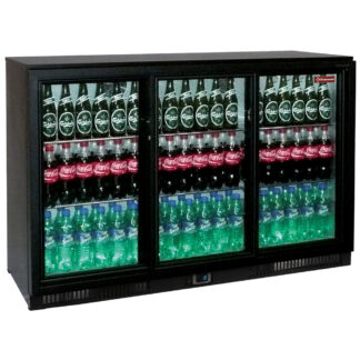 Ventilated bottle cooler, "Back Bar", 3 sliding doors