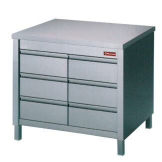 Table on cupboard with 6 drawers GN1/1