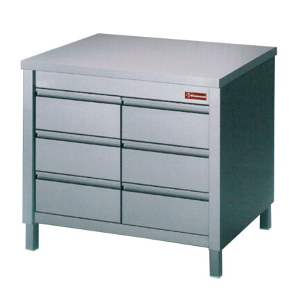 Table on cupboard with 6 drawers GN1/1