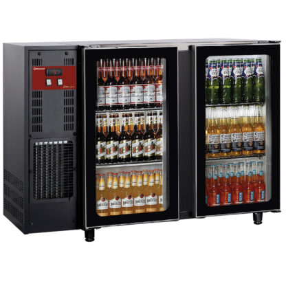 Bottle cooler 2 glass doors, 375 liters