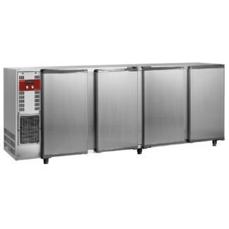 Back Bar Cooler, stainless steel, 4 doors, 783 liters