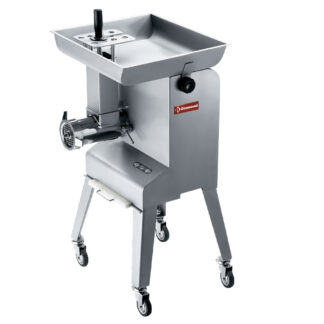 Stainless steel meat mincer NÂ° 32, Ã˜ 6 mm, 600 kg/h, with stand with wheels