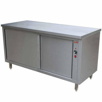 Working tables on heating cupboard "pass through" - sliding doors