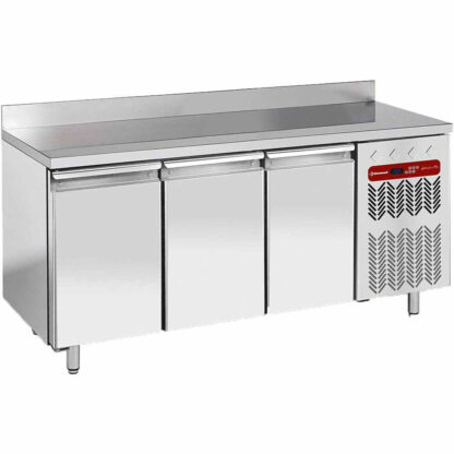 Wall freezing table, ventilated, 3 doors EN 600x400, 550 liters