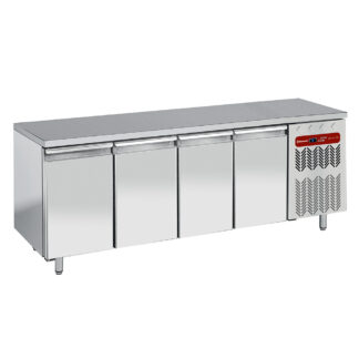 Wall freezing table, ventilated, 4 doors GN 1/1, 550 liters